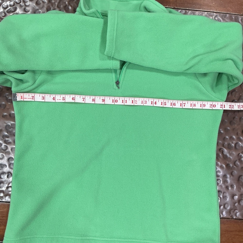 L.L. Bean Quarter Zip Fleece, Women's Medium, Green, Outdoors, EUC, 0CVP7 - Picture 9 of 10